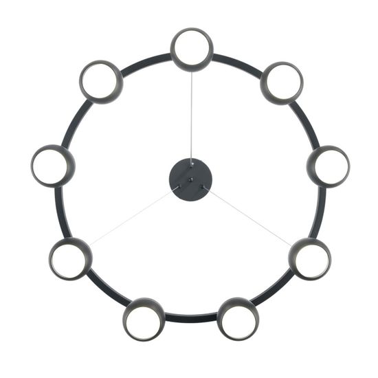 8242/9 COMFI LN25 203 черный металл Светильник подвесной LED GX53 8*7W 220V LUAZANA