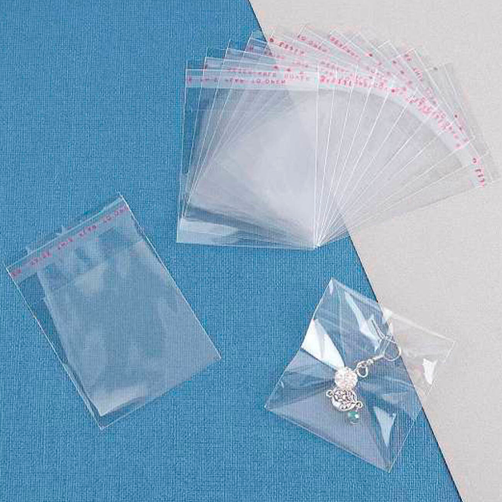 Пакеты 8х8 упаковочные прозрачные БОПП с клеевым клапаном