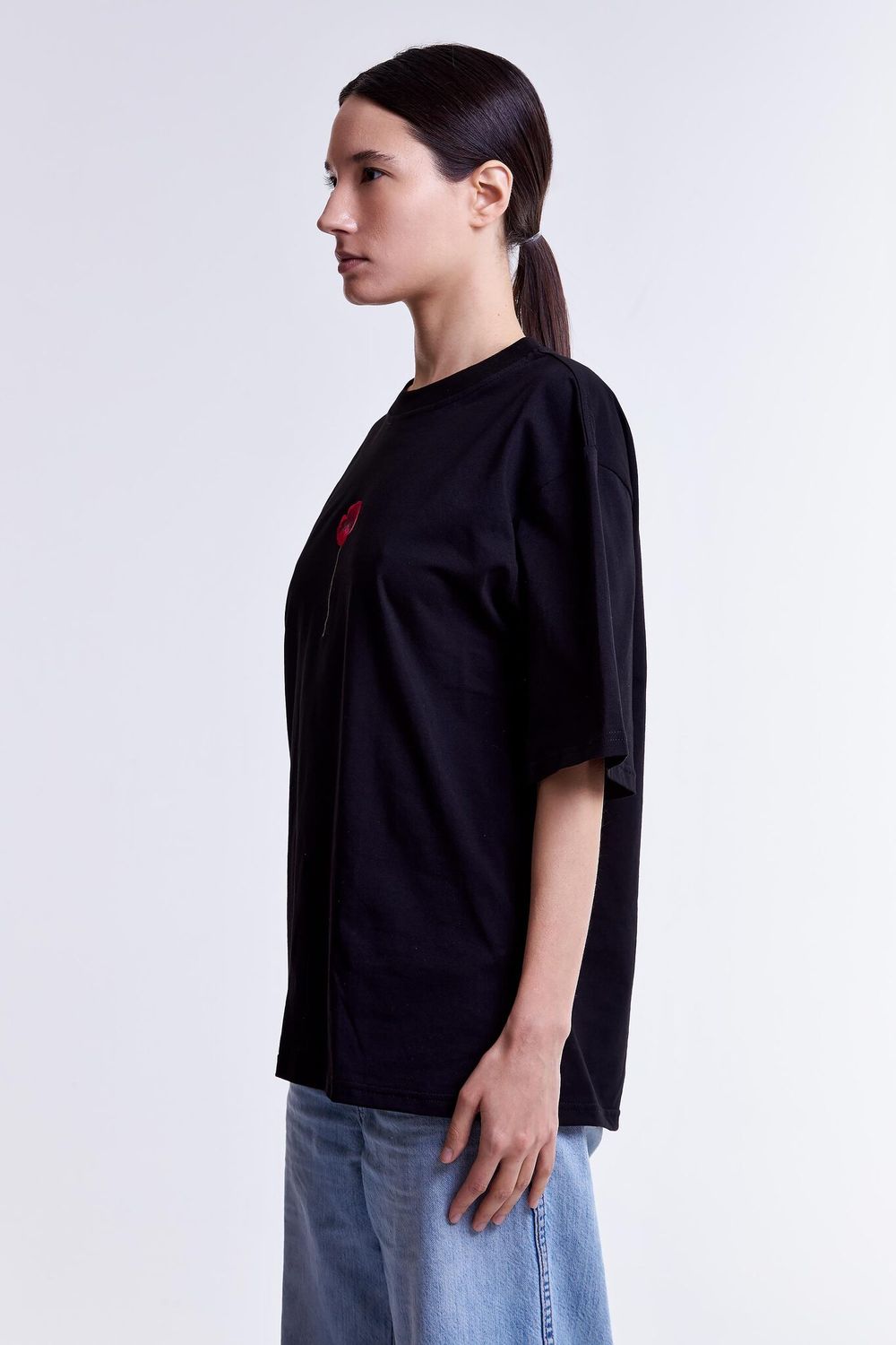 Футболка Гербарий Мак Черная