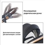 Детская коляска-трансформер 3 в 1 Luxmom 518 с автолюлькой, синий цвет