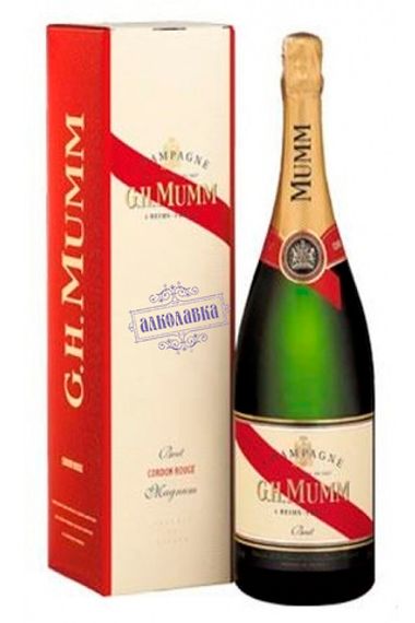 Мумм Кордон Руж Брют, французское шампанское. Подарочная упаковка. 0,75 Л