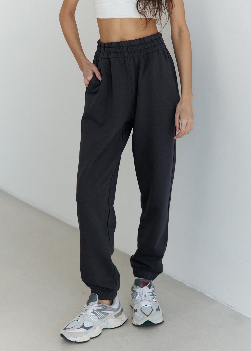 Джоггеры OVERSIZE, графит NEW