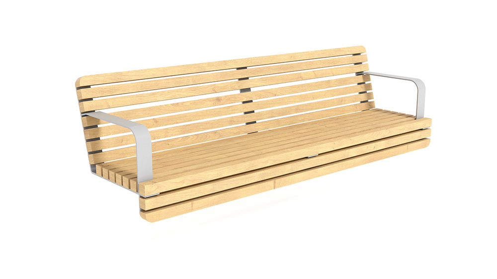 Скамья-настил со спинкой SK00230