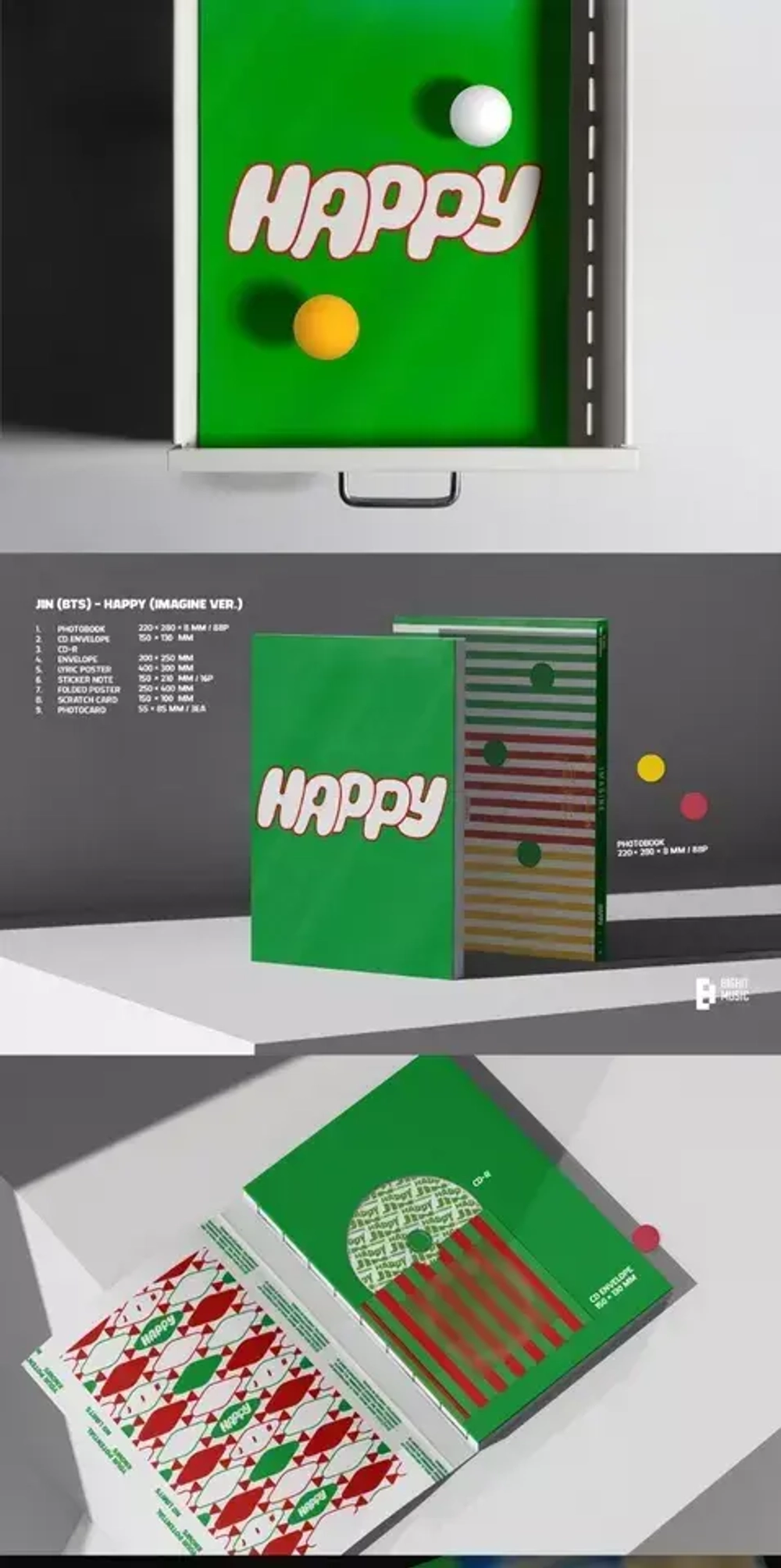 Альбом JIN BTS - HAPPY (Navigate ver.)