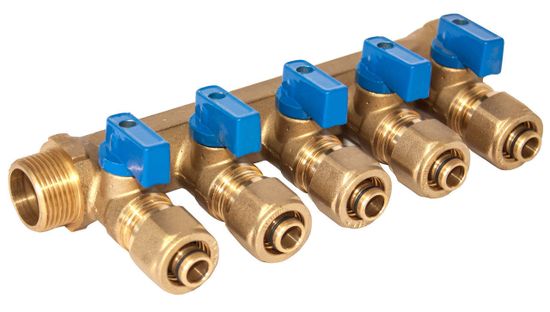 Коллектор для воды Tim на 6 выходов 16х3/4"