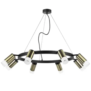 Люстра подвесная с акрилом 8*GU10 LR0183181 черный/бронза Rullo Lightstar