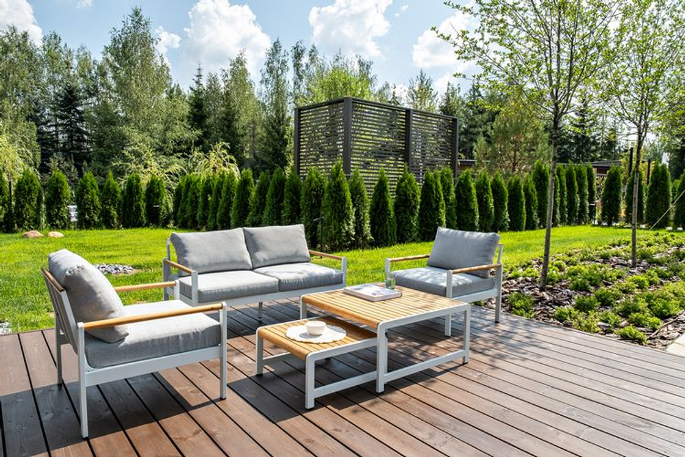 Комплект кофейных столов из алюминия Joygarden МАЯ, белый