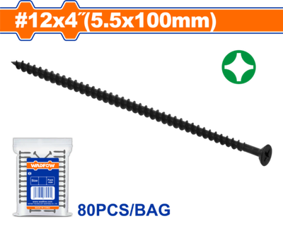 Шуруп для ДСП с потайной головкой и 4 ребрами жесткости