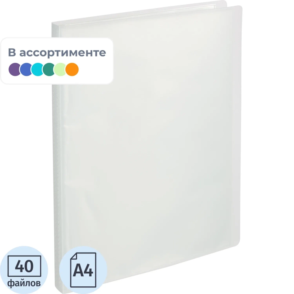 Папка файловая на 40 файлов Deli А4 24 мм (толщина обложки 0.7 мм)