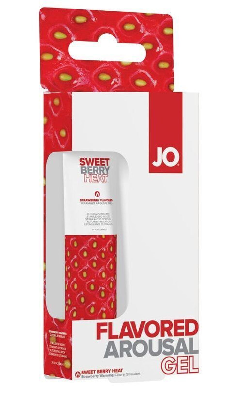 Стимулирующий клиторальный гель со вкусом клубники JO Sweet Berry Heat - 10 мл