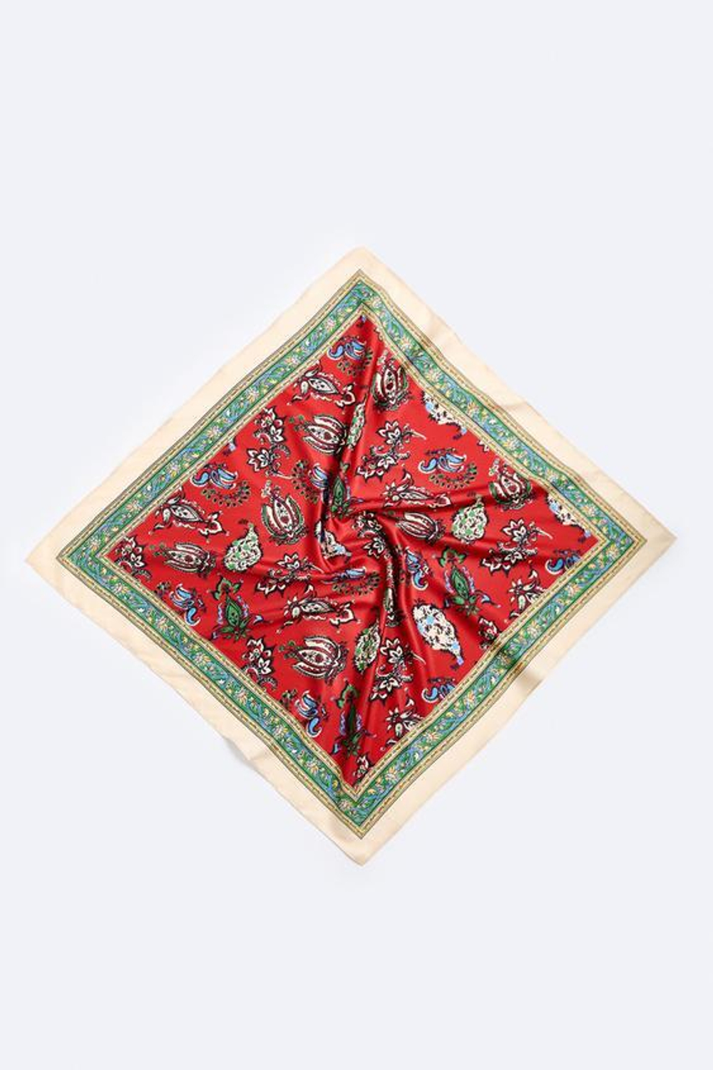 ZARA АТЛАСНАЯ БАНДАНА С ЦВЕТОЧНЫМ ПРИНТОМ, РАЗНОЦВЕТНЫЙ