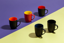 Кружка Bright Tulip, матовая, черная