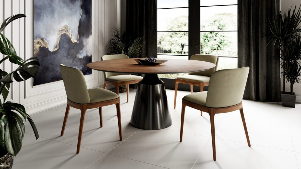 Стол круглый Йоду шпон