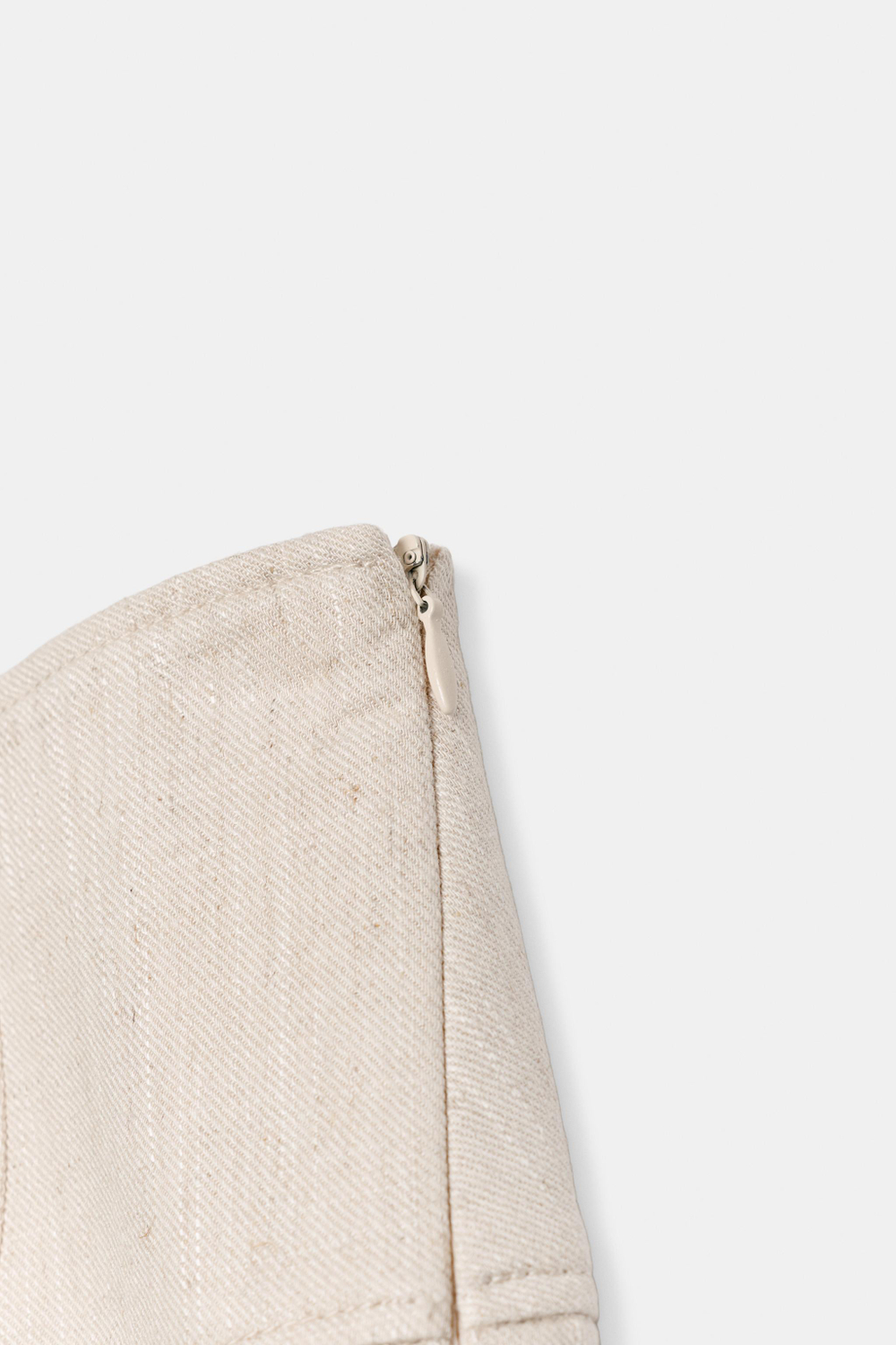 ZARA ШОРТЫ НА НАВЕСНЫХ ПЕТЛЯХ, СВЕТЛО-БЕЖЕВЫЙ