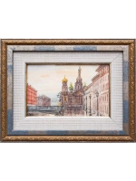 Картина акварелью "Виды СПб" Лопухова