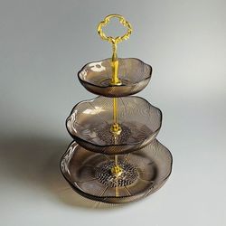 Lenardi 200-159 Трехъярусная этажерка в под.уп.(х12)Стекло