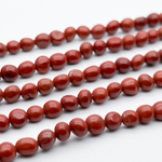 Яшма красная фриформ, размер около 5-6 мм, цена за нить 38 см