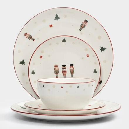 Сервиз обеденный Щелкунчики на 6 персон 18 предметов фарфор