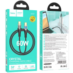 Кабель TypeC - TypeC HOCO U121 60W (черный) 1м