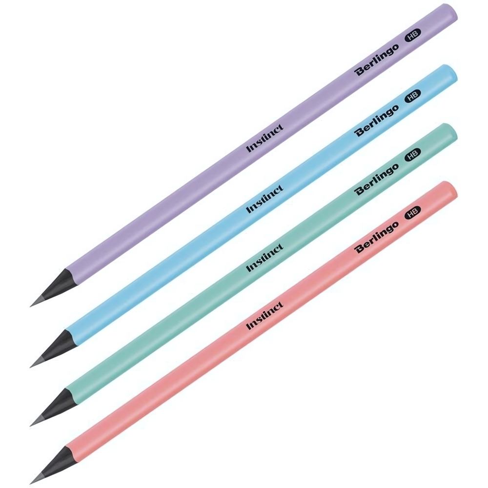 Карандаш ч/г HB, трехгранный, черное дерево, заточен. "Instinct" (Berlingo)
