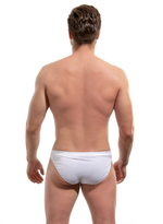 Мужские трусы-слипы с контрастной окантовкой (Размер: L) (Цвет: темно-синий)