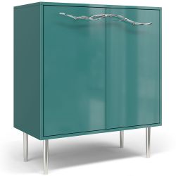 Комод Арт Колор Стайл Сильвер с 2 полками Пастельно-синий