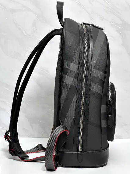 Рюкзак Burberry Rocco в клетку, серый