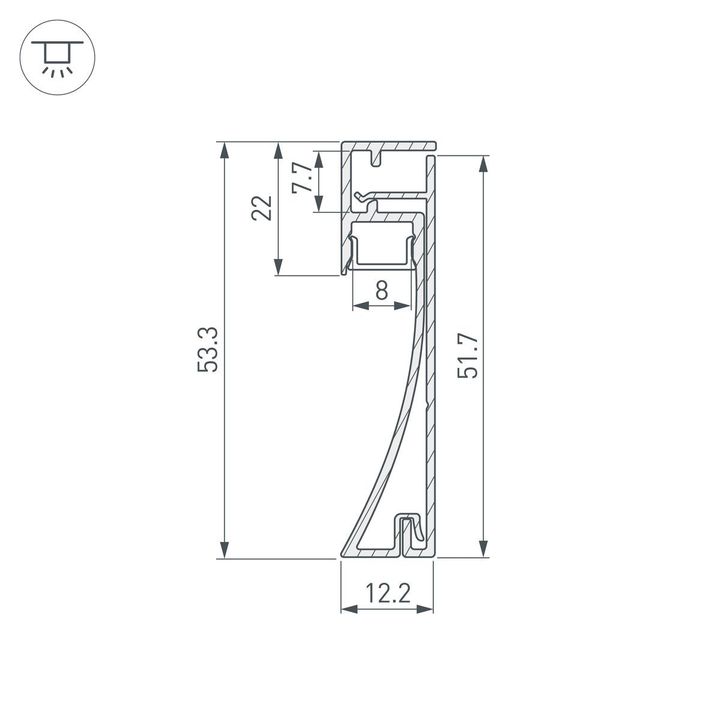 Профиль Arlight Plintus-H54-2000 Black 045433