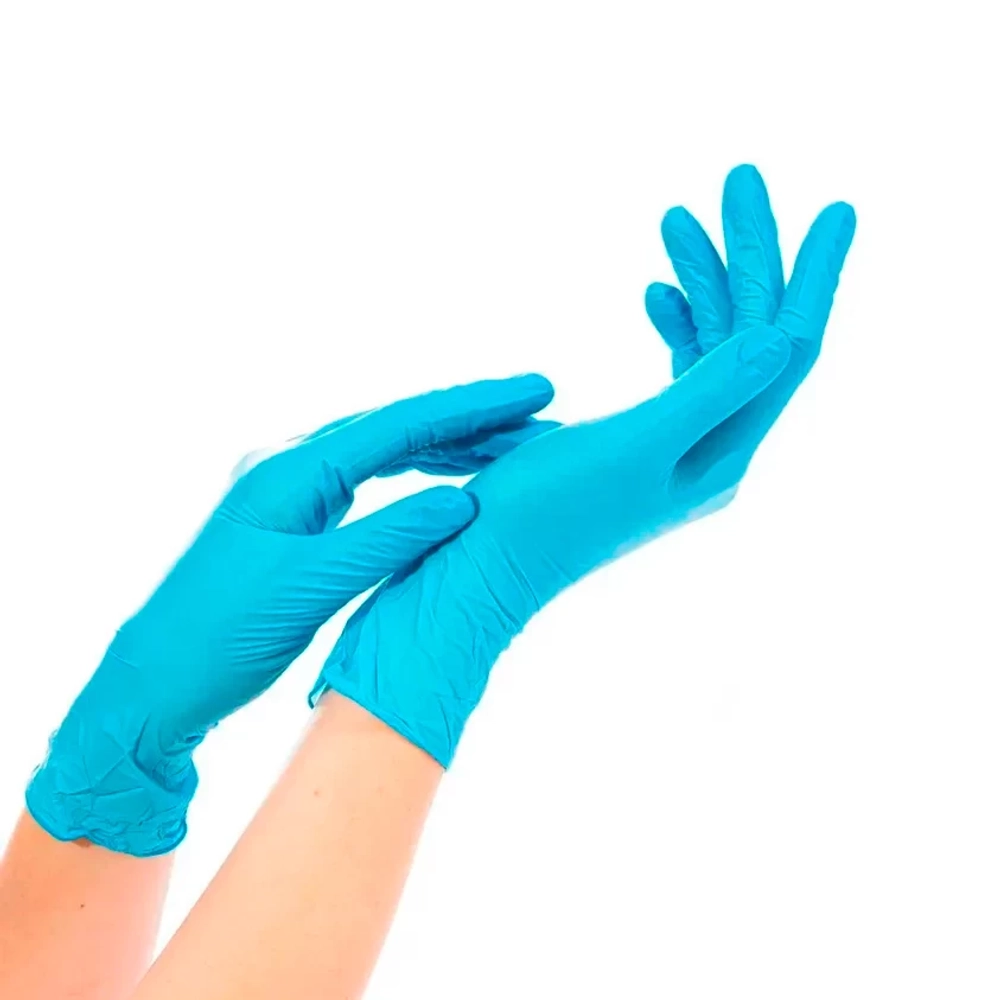 Перчатки нитриловые смотровые NitriMAX нестерильные неопудренные текстурированные размер XL голубой