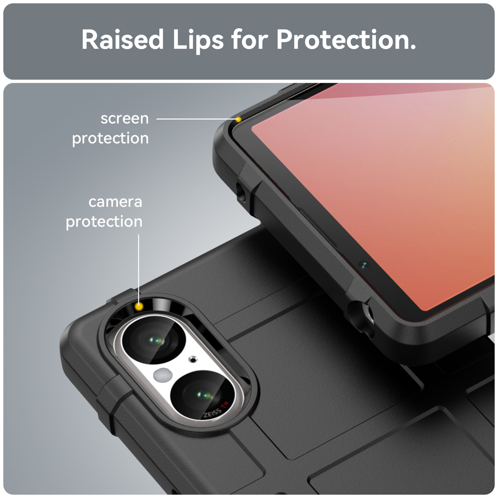 Чехол ударопрочный на смартфон Sony Xperia 5 V, 5-5 (Mark 5), мягкий отклик кнопок, серия Armor (максимальная защита) от Caseport