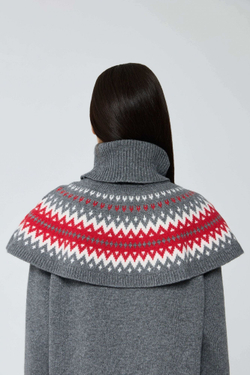 Манишка с узором из смесового кашемира