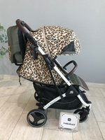 Коляска прогулочная Babalo 2024 Леопардовый текстиль на белой раме