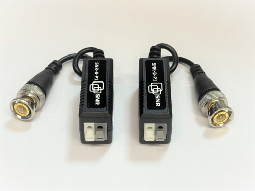 Передатчик по витой паре  SNR-B-P1 пассивный 1-канальный(пара) для  HDCVI, HDTVI, AHD и аналоговых к