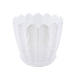 Кашпо "Хризантема" с поддоном 2,1л (бел)