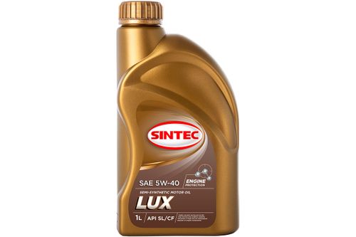 Масло SINTEC Люкс SAE 5W-40 API SL/CF канистра 1л/Motor oil 1l can