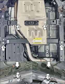 защита разд. коробки. 5 мм, Алюминий. для Toyota Land Cruiser Prado 250 2023-н.в., Motodor.32534