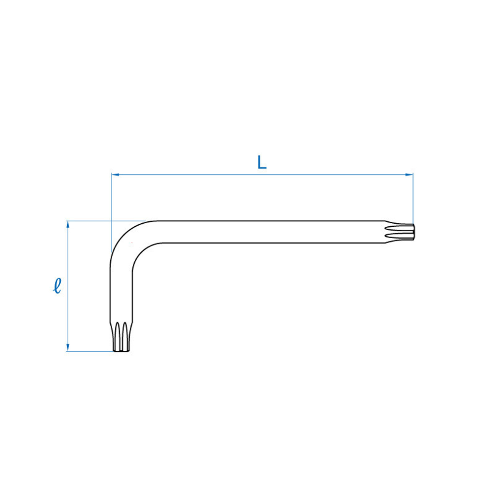 KING TONY (114327R) Ключ Г-образный TORX Т27