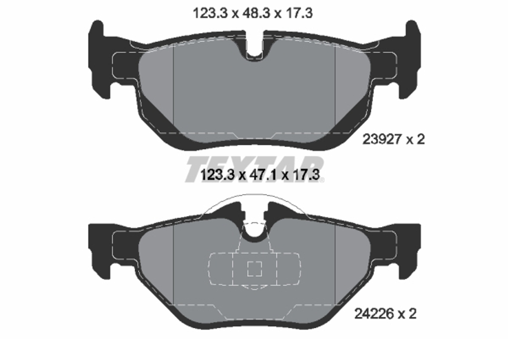 TEXTAR - 2392701-TET - Brake Pad Set, disc brake