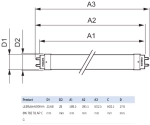 Лампа РН T8 LEDtube Ecofit 600mm 8W 765 T8 R AP I G