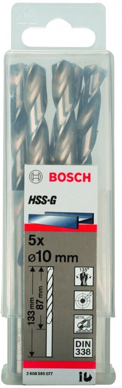 Сверло HSS-G Standardline (5 шт; 10х133 мм; HSS) по металлу