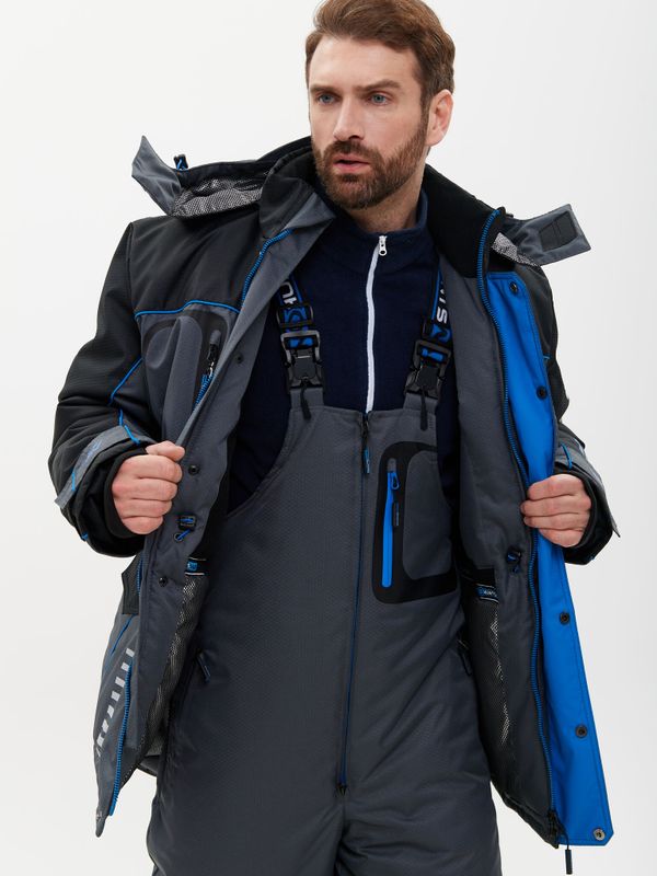 Костюм зимний Полюс LUX V-2 ткань Cell цвет Серый/Черный