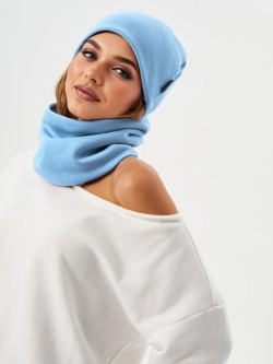 Шапка бини с начесом для хвоста, дред и кос