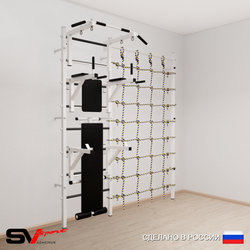 Шведская стенка Sv Sport усиленная 6070 (Турник стандарт/Брусья/Стойка/Скамья/Канатный лаз)