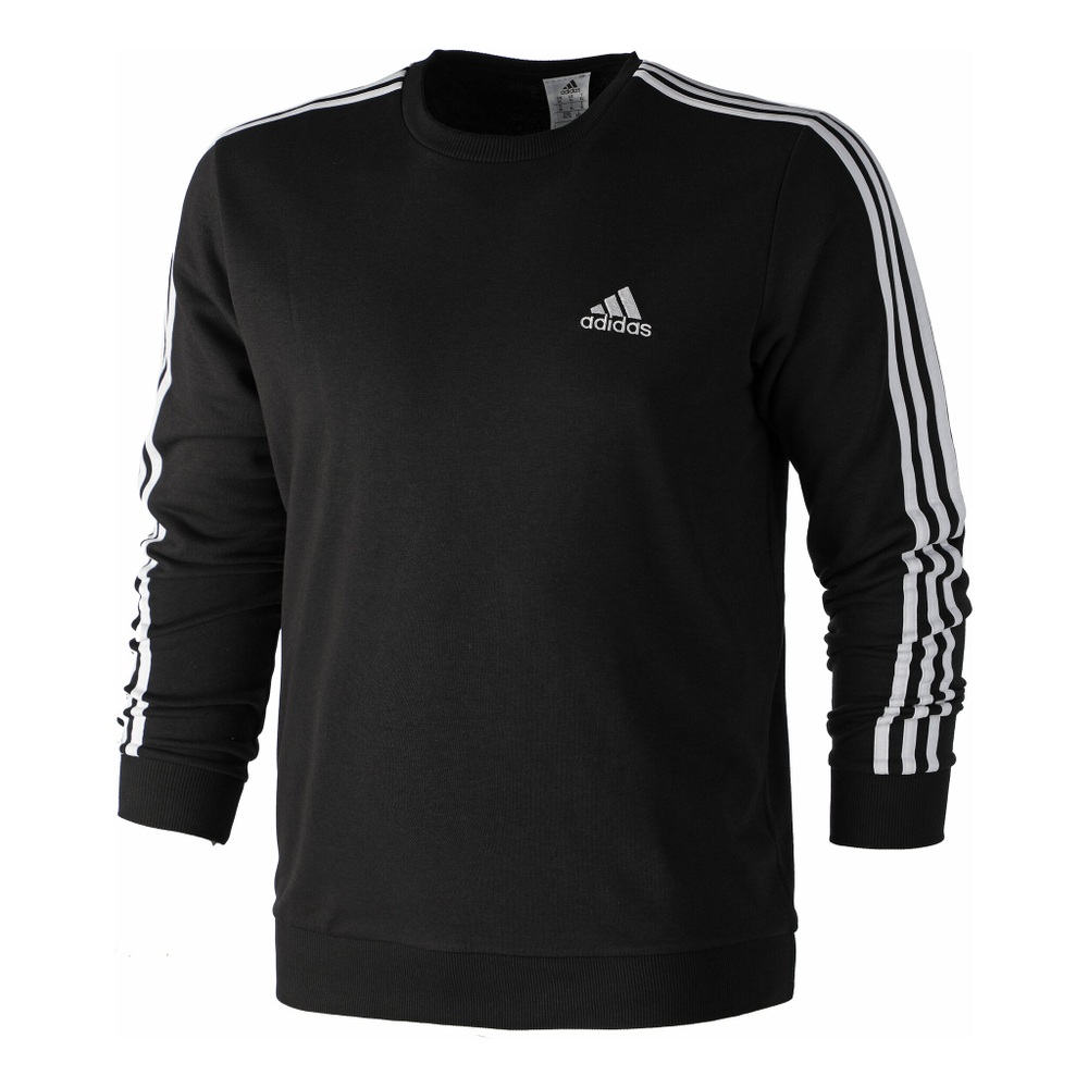 Мужская кофта теннисная adidas 3-Stripes French Terry Sweatshirt Men - Black, White