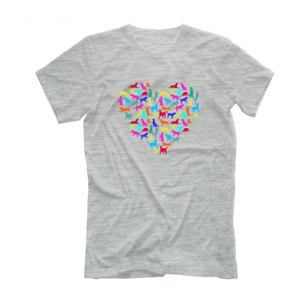 Футболка "Сердце из лабрадоров"