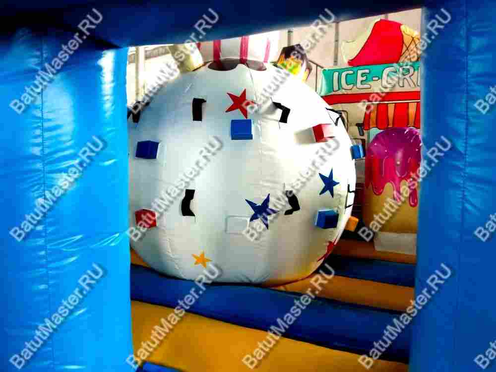 Коммерческий надувной батут "Мороженое" 5*5*2.8 м