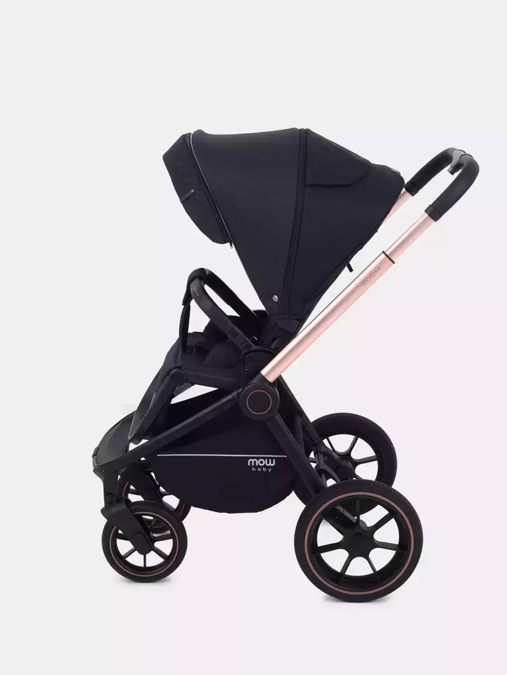 Коляска детская MOWBaby "ZOOM"PU (2в1) RA086 Gold Black