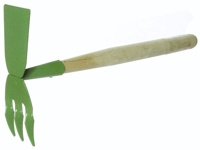 Мотыжка комбинированная 3-х зубая с лопаткой с черенком