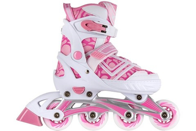 Роликовые коньки раздвижные Tech Team GLORY розовые р. 29-32 (XS)