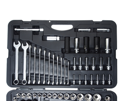 Набор инструментов 216 предметов слесарно-монтажный 1/4",3/8",1/2" 6-ти гранных в кейсе JTC